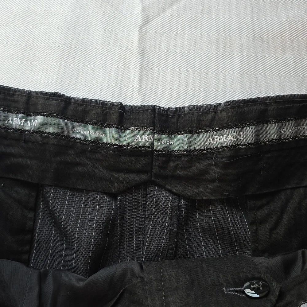 🌸Armani Men's Gray Pinstripe Pants Waist‎ 40 ×31